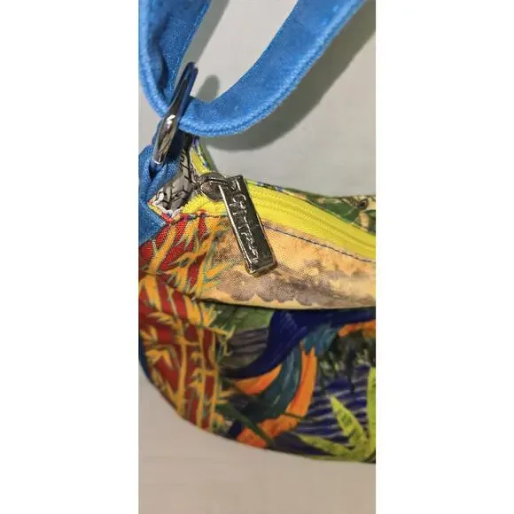 Guy Harvey Purse Parrot Tropical Bird Floral Colorful Bag Adjustable Sholder - Picture 6 of 14